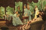James Tissot In the Conservatory (Rivals) oil painting